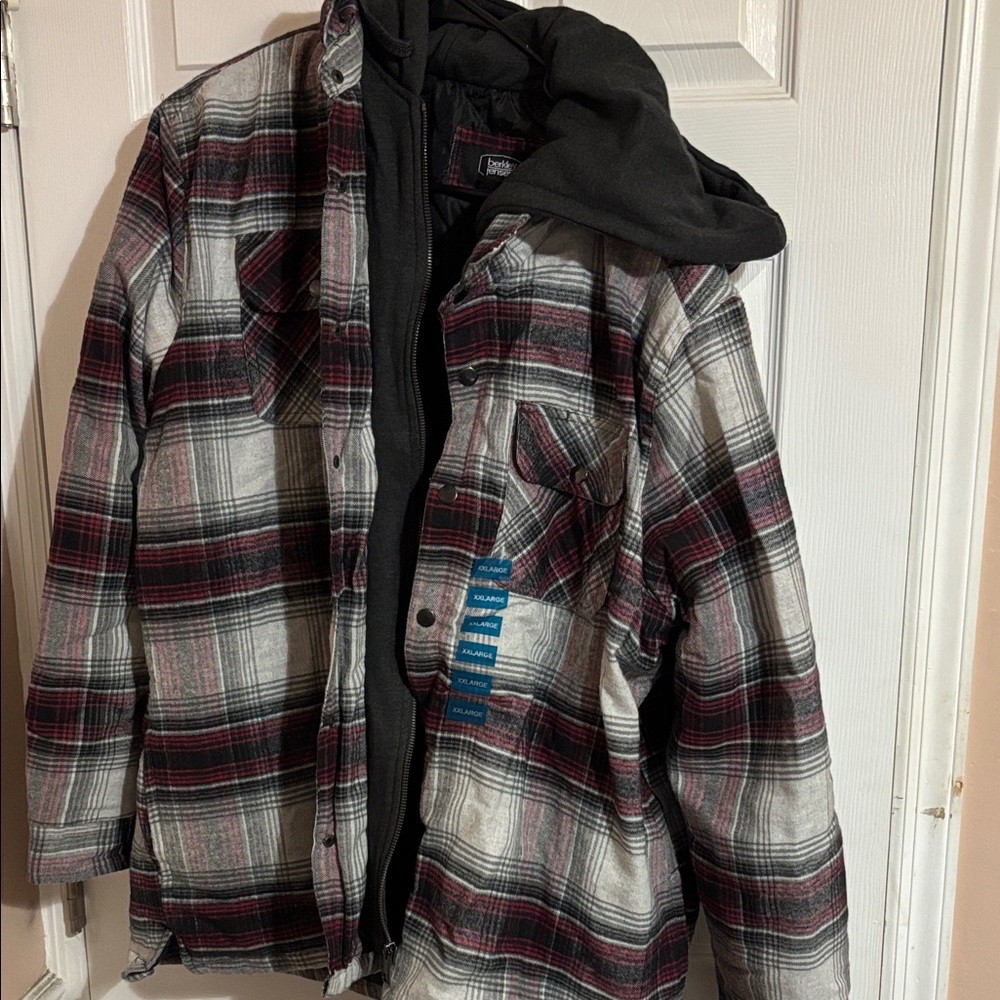 Plaid Hooded Jacket for Men